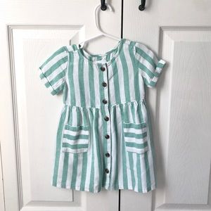 Old Navy Striped Button Down Linen Sundress
